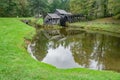 Early Autumn View Mabry Mill and Mill Pond Royalty Free Stock Photo